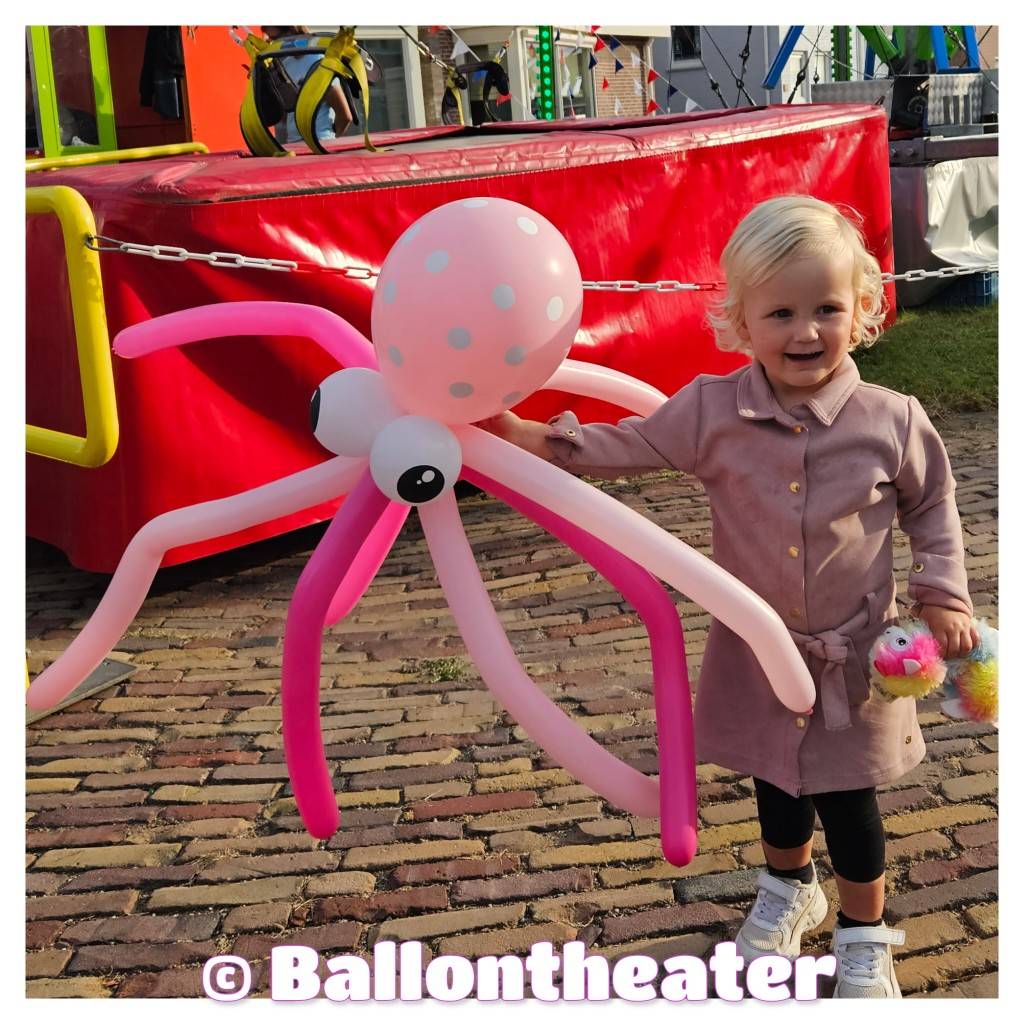 octopus kermis ballonfiguur ballonartiest utrecht noord-holland amsterdam event ballonnenclown